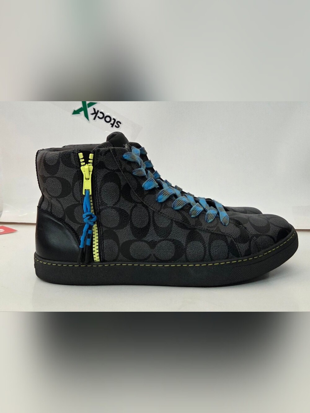 Coach Men’s Clip HiTop Sneaker In Signature Leather Size 11.5D Zip Ups